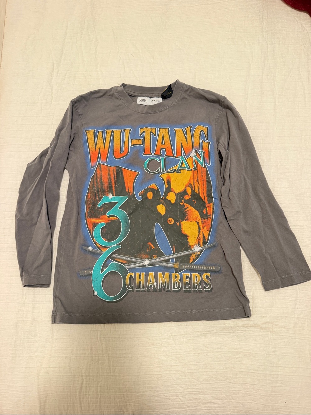Zara Kids Wu Tang Long Sleeve Shirt